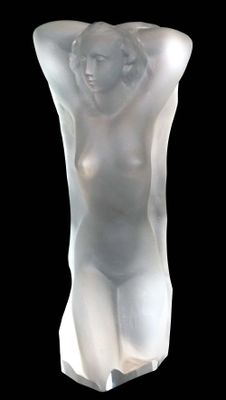 statue of a woman with her hands behind her head