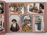 a book with pictures of people and animals in it