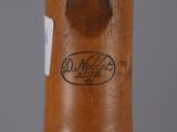 a close up of a baseball bat with a sticker on it