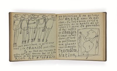 un vieux livre sur lequel figure le dessin d'un homme