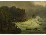 une image représentant un tableau où l'on voit un homme debout sur un bateau au milieu de l'eau
