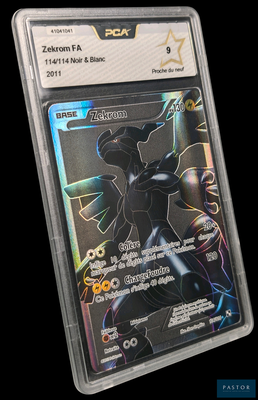 une image d'une carte Pokémon dans un étui en plastique