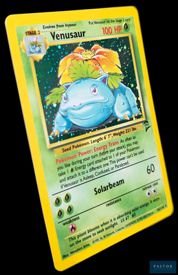 une carte Pokémon sur laquelle figure l'image d'un dragon