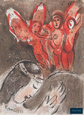 une image représentant un dessin d'une femme et de deux anges