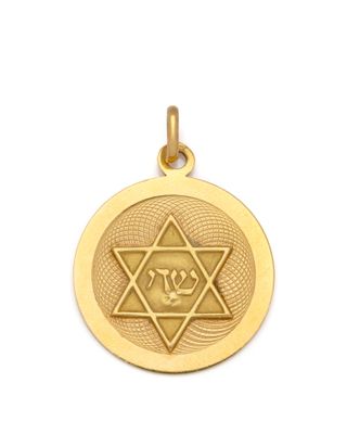 une image représentant une médaille d'or sur laquelle figure une étoile de David
