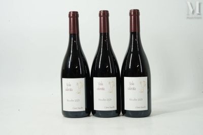trois bouteilles de vin rouge posées l'une à côté de l'autre sur une surface blanche