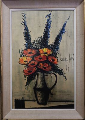 une image d'une peinture de fleurs dans un vase