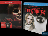 two blu - ray covers of the movie the grudge and annabelle