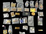 a lot of items that are on a black background