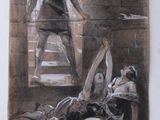an image of a painting of a man and woman in a jail cell