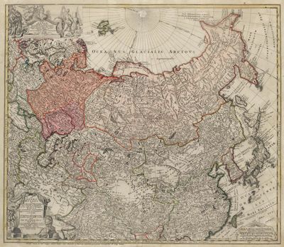 une vieille carte de la Chine avec une ligne rouge au milieu