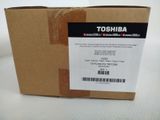 a box with a sticker on it that says toshiba