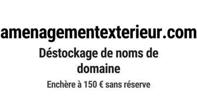 Nom de domaine amenagementexterieur.