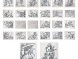 une image représentant un ensemble de dessins de personnes et d'animaux