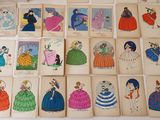 a lot of cards that have pictures of women on them