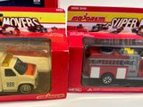 two boxes of toy fire trucks in the same box