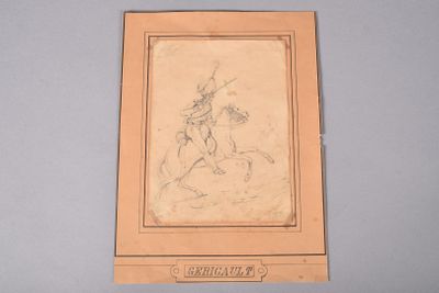 dessin représentant un homme à cheval sur un mur bleu