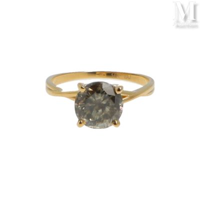 Bague diamant Bague solitaire en alliage d'or 14K (585°/°°) …