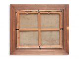 an image of a picture of a window with a wooden frame