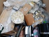 a cardboard box full of items that are in it