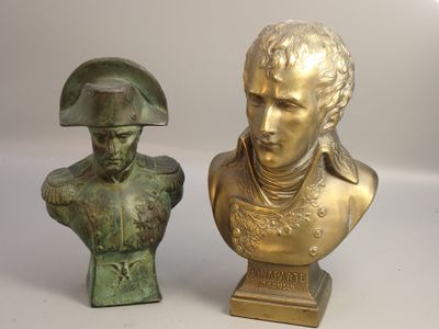 Métal creux (régule) - Empire - Bustes de Napoléon et Bonapa…