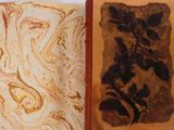 two different images of a piece of paper with different designs
