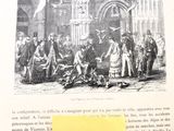 une photo d'un livre sur lequel figure l'image d'un groupe de personnes