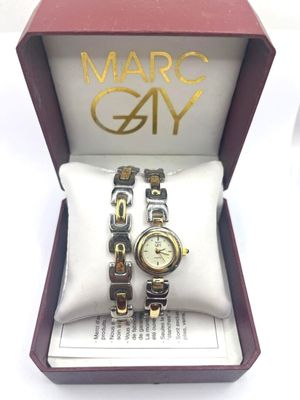 MARC GAY - Montre bracelet femme en acier bicolore (argenté …