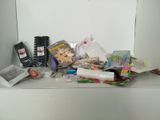 a picture of a shelf with a bunch of items on it