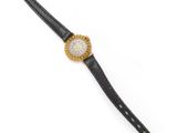an image of a wrist watch with a black leather strap