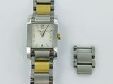 une montre en argent et en or et un bracelet en argent et en or