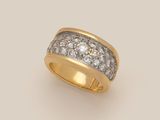 a gold and diamond ring