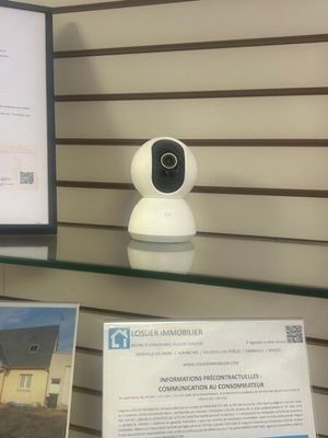 a picture of a home security camera on display in a store