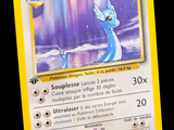 a picture of a pokemon card with a picture of a blue horse