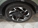 a close up of a tire on a car