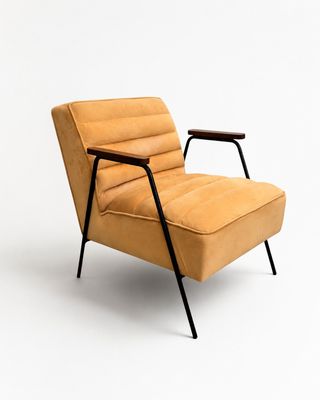 l'image d'une chaise posée sur une surface blanche