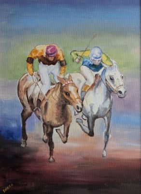 SHAFO (XX° siècle) Chevaux de course et jockeys