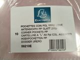 packaging of a pink plastic bag with a sticker on it