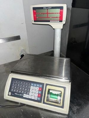 an image of a digital scale on a table