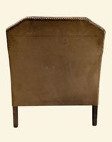 Bergère ou fauteuil Club en cuir naturel couleur caramel ou … (photo 4)