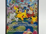 a close up of a pokemon card on a white surface