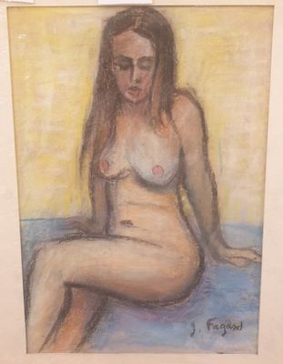 Gérard FAGARD (1938-2021) Nu assis