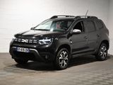a picture of a black dacia parked in a garage