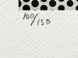 an image of a black and white polka dot pattern