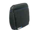 a black bag with a blue line on it