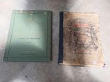 two books that are sitting on the floor next to each other