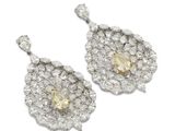 a pair of diamond earrings, by van cleef