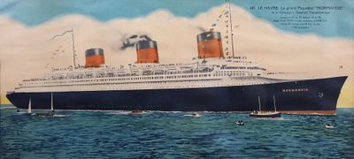 a picture of a picture of a large ship in the water