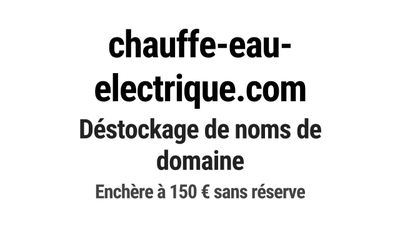 Nom de domaine chauffe-eau-electrique.
