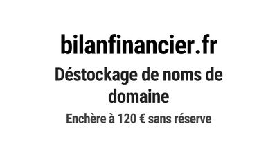 Nom de domaine bilanfinancier.fr.